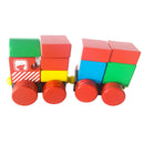Colorful Baby Toddler Magnetic Train Toys Buliding Wooden Blocks Puzzle Game Educational Stacking Toy