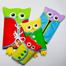 4 Pieces Colorful Push Owl Learning Dressing Lacing Zipping Buckling Buttoning Practical Toy Kids Infant Intellectual Development Toys