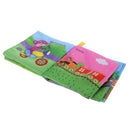 Baby Soft Cloth Nontoxic Fabric Books Rattle Early Educational Development Toys Learn Vehicles for Toddlers Infants Children Intellectual Kindergarten Preschool Learning Activity for Boys Girls