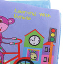 Baby Soft Cloth Nontoxic Fabric Books Rattle Early Educational Development Toys Learn Vehicles for Toddlers Infants Children Intellectual Kindergarten Preschool Learning Activity for Boys Girls