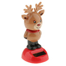 Plastic Solar Powered Dancing Flip Flap Car Home Desk Dancer Bobble Toy Ornament Reindeer