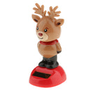 Plastic Solar Powered Dancing Flip Flap Car Home Desk Dancer Bobble Toy Ornament Reindeer
