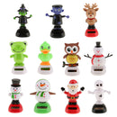 Plastic Solar Powered Dancing Flip Flap Car Home Desk Dancer Bobble Toy Ornament Reindeer