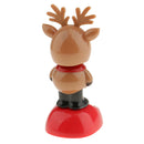 Plastic Solar Powered Dancing Flip Flap Car Home Desk Dancer Bobble Toy Ornament Reindeer