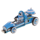 Vintage Tin Toys Race Car Racer Model with Wind Up Key Collectible Gifts