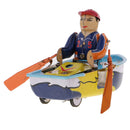Retro WindUp Rowing Boat w/ Key Clockwork Metal Tin Toys Collectible Gifts-A