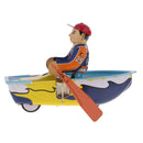 Retro WindUp Rowing Boat w/ Key Clockwork Metal Tin Toys Collectible Gifts-A
