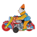 Clown On Motorcycle Tin Toy Collectible Clockwork Wind Up Toys for Kids Gift