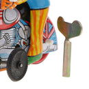 Clown On Motorcycle Tin Toy Collectible Clockwork Wind Up Toys for Kids Gift