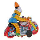 Clown On Motorcycle Tin Toy Collectible Clockwork Wind Up Toys for Kids Gift
