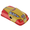 Vintage Tin Toys Blue Taxi Car Model with Wind Up Key Collectible Toys Gifts