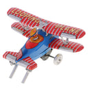 Tinplate Looping Plane Tin Toy Wind Up Clockwork Aricraft Kids Adults Toys