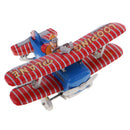 Tinplate Looping Plane Tin Toy Wind Up Clockwork Aricraft Kids Adults Toys