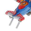Tinplate Looping Plane Tin Toy Wind Up Clockwork Aricraft Kids Adults Toys