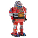 Wind Up Mechanical Walking Astronaut Robots Tin Toy Clockwork Collectibles