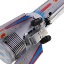 Retro Rocket Spaceship Model Clockwork Wind Up Tin Toy Collectible Gifts
