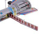 Retro Rocket Spaceship Model Clockwork Wind Up Tin Toy Collectible Gifts