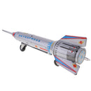 Retro Rocket Spaceship Model Clockwork Wind Up Tin Toy Collectible Gifts