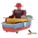 Retro WindUp Rowing Boat w/ Key Clockwork Metal Tin Toys Collectible Gifts-B