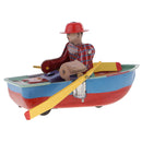 Retro WindUp Rowing Boat w/ Key Clockwork Metal Tin Toys Collectible Gifts-B