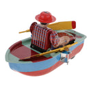 Retro WindUp Rowing Boat w/ Key Clockwork Metal Tin Toys Collectible Gifts-B