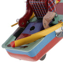 Retro WindUp Rowing Boat w/ Key Clockwork Metal Tin Toys Collectible Gifts-B