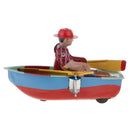 Retro WindUp Rowing Boat w/ Key Clockwork Metal Tin Toys Collectible Gifts-B
