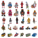Retro Wind Up Walking Search & Rescue Robot Clockwork Mechanical Tin Toys