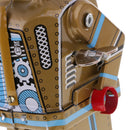 Gold Retro Wind Up Mechanical Robot Clockwork Tin Toy for Kid Children Adult