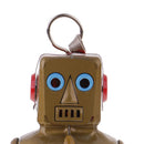 Gold Retro Wind Up Mechanical Robot Clockwork Tin Toy for Kid Children Adult