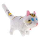 White Walking Sounding Tail Wagging Kitten Cat Battery Operated Toys Gifts
