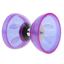 Pro Triple Bearing 4inch Diameter Purple Chinese Yoyo Diabolo Toy Set with Metal Sticks and String