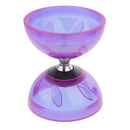 Pro Triple Bearing 4inch Diameter Purple Chinese Yoyo Diabolo Toy Set with Metal Sticks and String