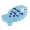 Wooden Play Model Fish Pretend Food Role Play Game Children Cooking Game Toy Developmental blue