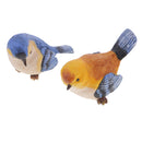 Resin 3'' Blue Bird Figurines Home Garden Ornament Decor - Assorted Set of 2
