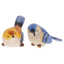 Resin 3'' Blue Bird Figurines Home Garden Ornament Decor - Assorted Set of 2