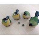 Resin 2.7'' Kingfishers Birds Figurines Home Garden Ornament Decor - Assorted Set of 4