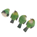 Resin 2.7'' Kingfishers Birds Figurines Home Garden Ornament Decor - Assorted Set of 4