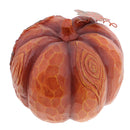 Hand Painted Vivid Orange Pumpkin Figurine For Backyard Lawn or Garden Decor 6.3inch