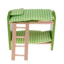 Set of 9 Pieces Green Dollhouse Miniature Nursery Room Furniture Set Kid Pretend Play Toy
