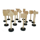 15 Pieces WOODEN TRAFFIC ROAD SIGNS Educational Toys Kids Pretend Play Toys