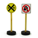 15 Pieces WOODEN TRAFFIC ROAD SIGNS Educational Toys Kids Pretend Play Toys