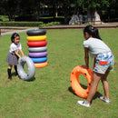 Kids Soft Tire Ring Outdoor Beach Water Float Toy PE Class Exercise Playground Sports Game Accs orange