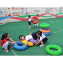 Kids Inflatable Tire Ring Outdoor PE Exercise Sports Beach water Pool Float Ring Toys Children Gift Green