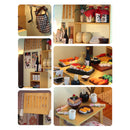 DIY Wooden Miniature Doll House Kit with Lights - Sakura Sushi Restaurant