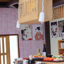 DIY Wooden Miniature Doll House Kit with Lights - Sakura Sushi Restaurant
