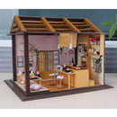 DIY Wooden Miniature Doll House Kit with Lights - Sakura Sushi Restaurant