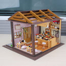 DIY Wooden Miniature Doll House Kit with Lights - Sakura Sushi Restaurant