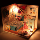 DIY Handcraft Miniature Project Wooden Dolls House with Lights - Brandon's Room