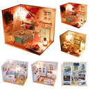 DIY Handcraft Miniature Project Wooden Dolls House with Lights - Brandon's Room